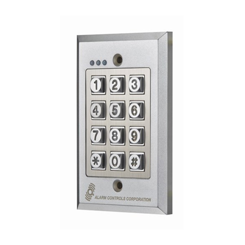 OUTDOOR KEYPAD,100 USER,12-24V SINGLE GANG FLUSH MNT, BACKLIT - Keypads